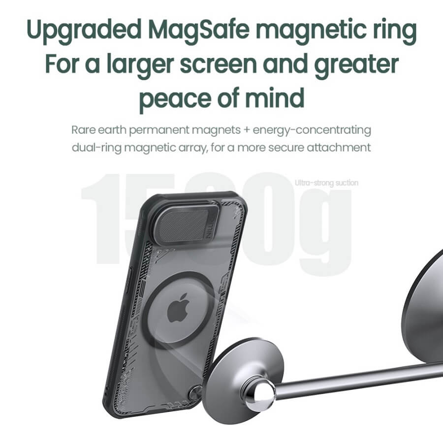 Magsafe Калъф за iPhone 17e/ 16e Nillkin Iceblade Prop Case, Черен (10)