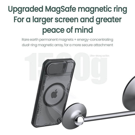 Magsafe Калъф за iPhone 17e/ 16e Nillkin Iceblade Prop Case, Черен (10)