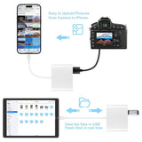USB и Card Reader за iPhone/iPad (Lightning), Бял (4)