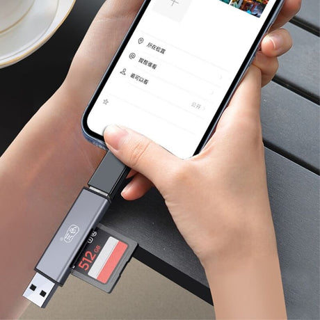 USB и Card Reader за iPhone/iPad/Mac (Lightning), Сив (5)