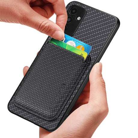 Калъф с Място за Карти за Xiaomi 15 Pro, Carbon Magsafe Wallet Case, Черен (3)