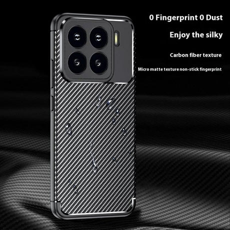 Силиконов Калъф за Xiaomi 15, New Carbon Case, Черен (6)