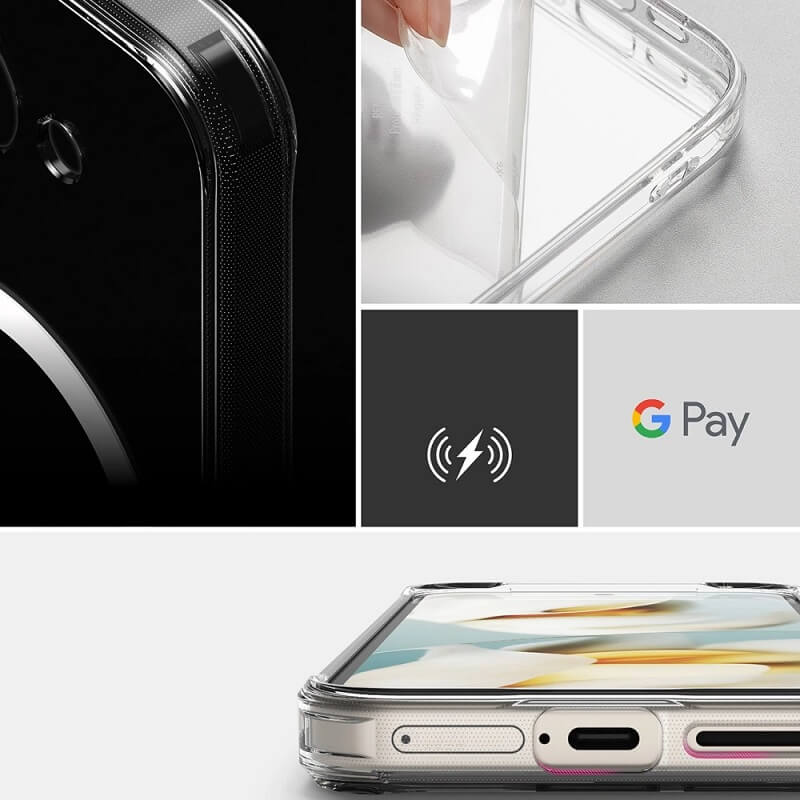Magsafe Калъф за Google Pixel 9A, Ringke Fusion Magnetic Case, Прозрачен (5)