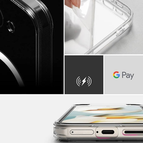Magsafe Калъф за Google Pixel 9A, Ringke Fusion Magnetic Case, Прозрачен (5)