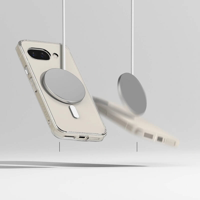 Magsafe Калъф за Google Pixel 9A, Ringke Fusion Magnetic Case, Прозрачен (4)