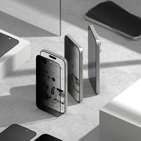 Затъмняващ Протектор за Samsung S25, Ringke Privacy Easy Slide Glass 2бр., Черен (5)
