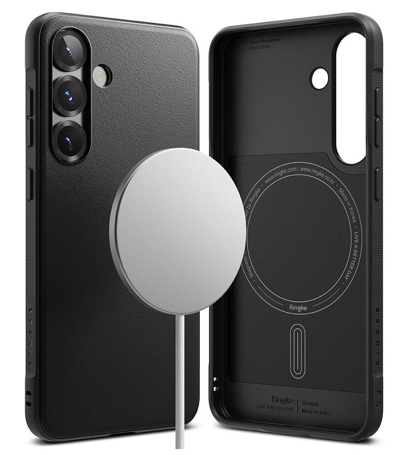 Magsafe Силиконов Калъф за Samsung S25 Plus, Ringke Onyx Case, Черен (2)