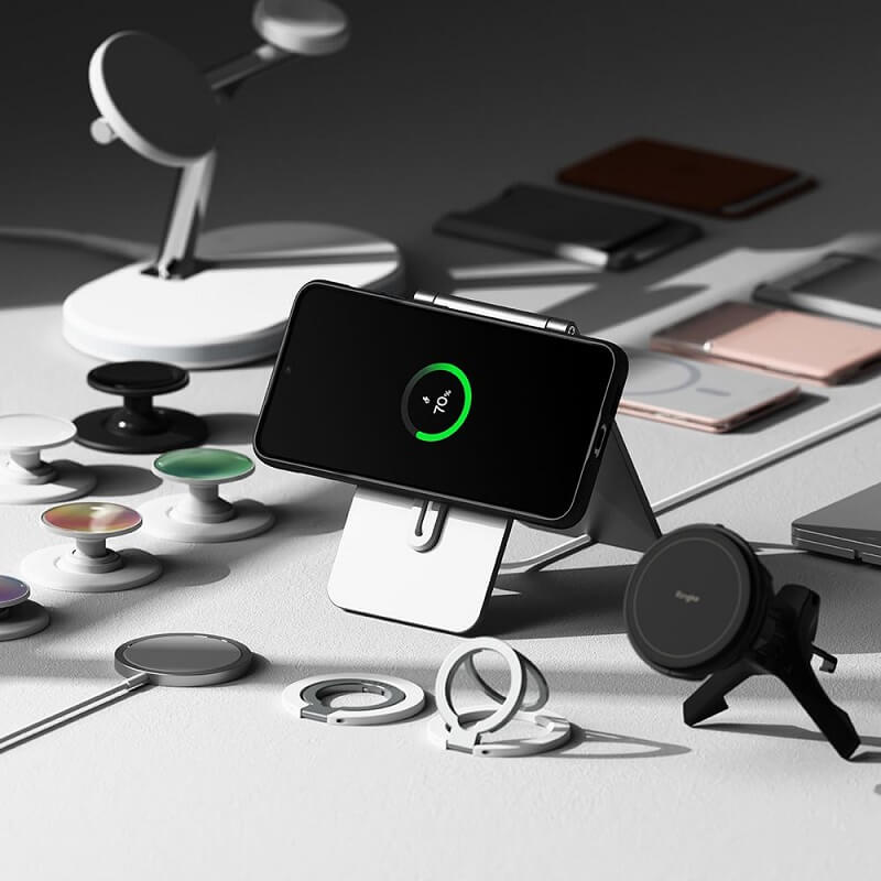 Magsafe Силиконов Калъф за Samsung S25 Plus, Ringke Onyx Case, Черен (7)