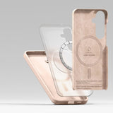 Magsafe Калъф за Samsung S25, Ringke Silicone Magnetic Case, Розов (5)
