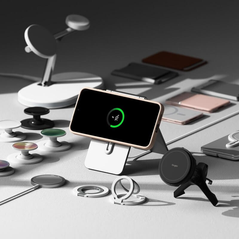Magsafe Калъф за Samsung S25, Ringke Silicone Magnetic Case, Розов (7)