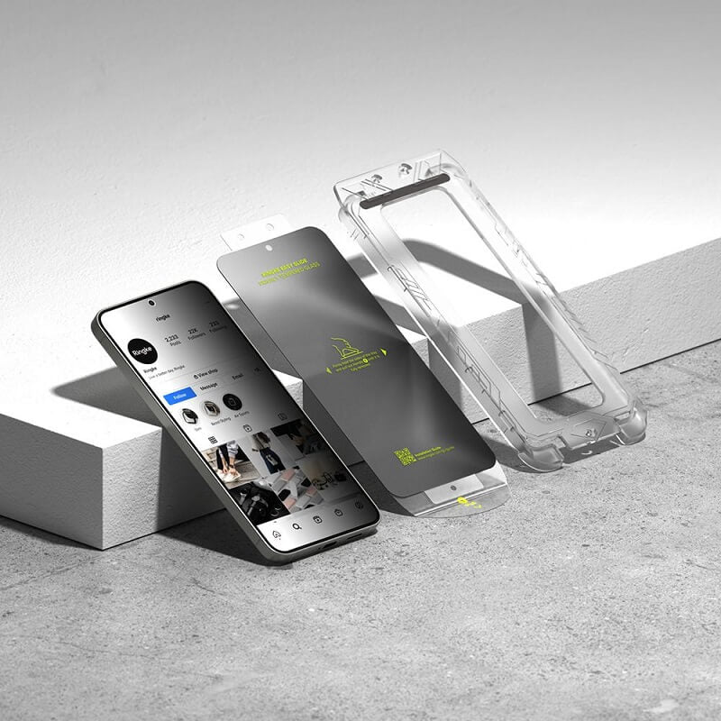 Затъмняващ Протектор за Samsung S25 Plus, Ringke Privacy Easy Slide Glass 2бр., Черен (4)