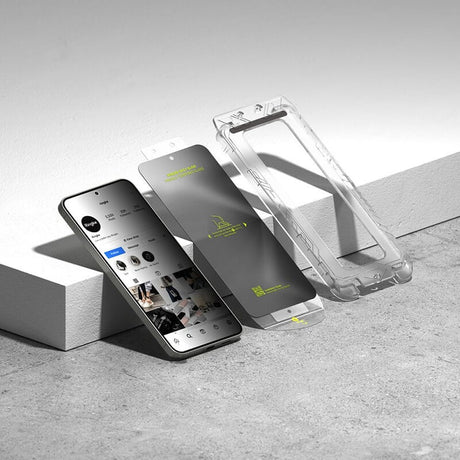 Затъмняващ Протектор за Samsung S25 Plus, Ringke Privacy Easy Slide Glass 2бр., Черен (4)