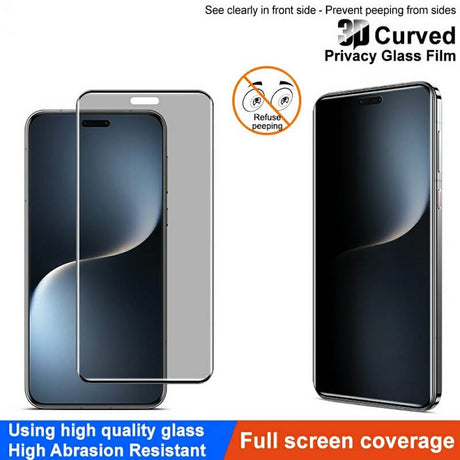 Затъмняващ Протектор за Honor Magic 7 Pro, Imak Privacy Anti-Spy Glass, Черен (4)