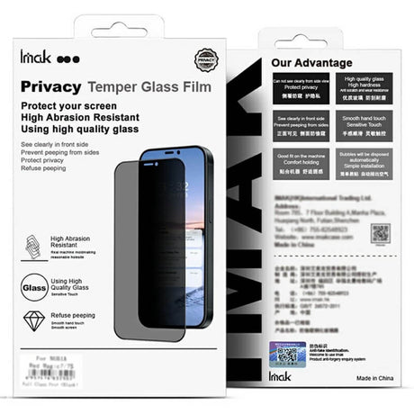 Затъмняващ Протектор за Honor Magic 7 Lite, Imak Privacy Anti-Spy Glass, Черен (9)