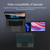 Калъф с Клавиатура за Xiaomi Redmi Pad 1/2 Pro 12.1, Keyboard Leather Case, Черен (7)