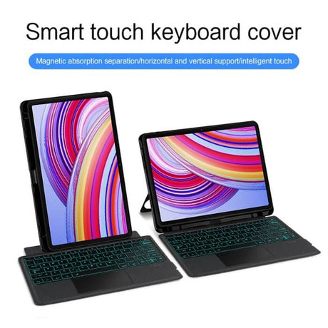 Калъф с Клавиатура за Xiaomi Redmi Pad 1/2 Pro 12.1, Keyboard Leather Case, Черен (3)