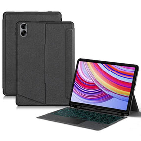 Калъф с Клавиатура за Xiaomi Redmi Pad 1/2 Pro 12.1, Keyboard Leather Case, Черен
