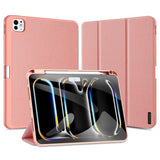 Калъф с Pen Поставка за iPad Pro 13 2025-2024, Dux Ducis Domo Case, Розов (2)