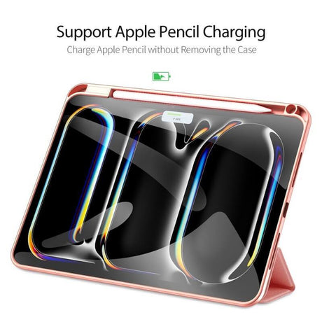Калъф с Pen Поставка за iPad Pro 11 2025-2024, Dux Ducis Domo Case, Розов (7)