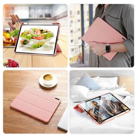 Калъф с Pen Поставка за iPad Pro 11 2025-2024, Dux Ducis Domo Case, Розов (10)