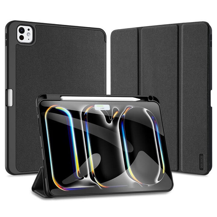 Калъф с Pen Поставка за iPad Pro 13 2025-2024, Dux Ducis Domo Case, Черен (2)