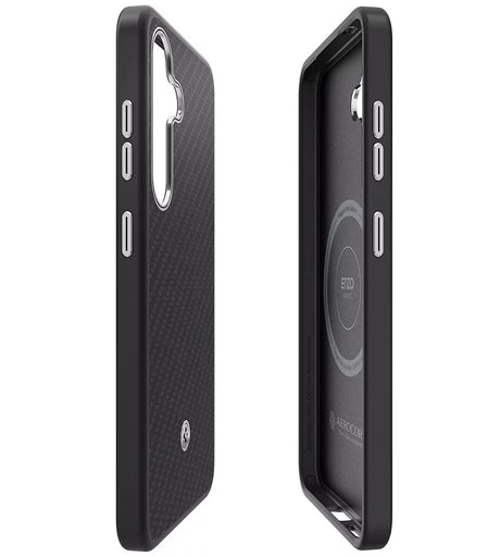 Magsafe Калъф за Samsung S25 Plus, Spigen Enzo Aramid Case, Черен (4)