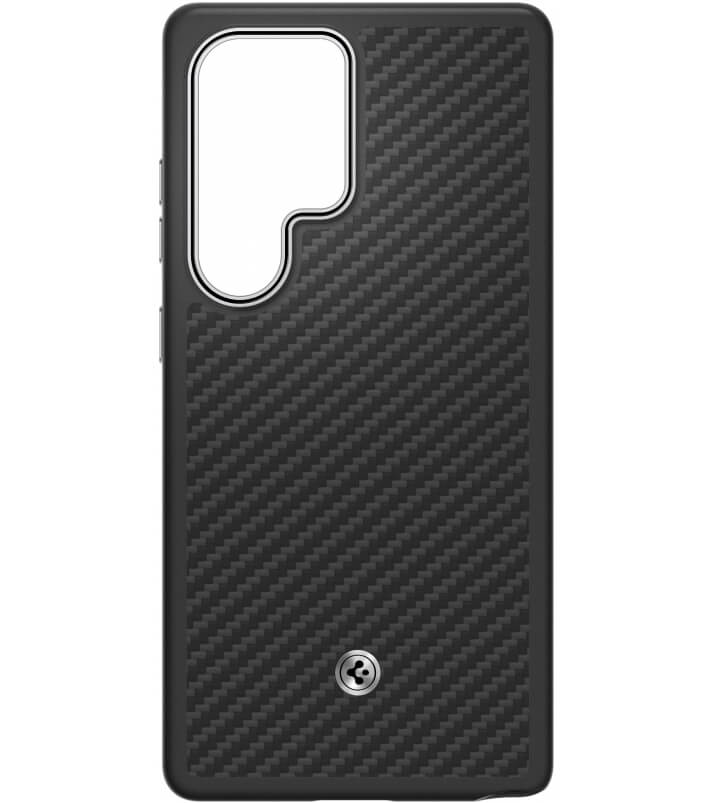 Magsafe Калъф за Samsung S25 Ultra, Spigen Enzo Aramid Case, Черен (2)