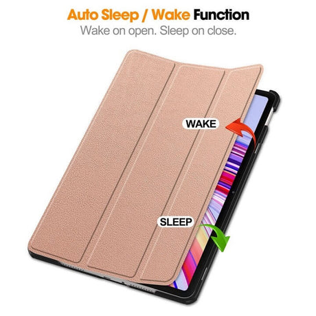 Защитен Калъф за Xiaomi Redmi Pad 1/2 Pro 12.1, Tech-Protect Trifold Slim Pen Case, Златист (3)