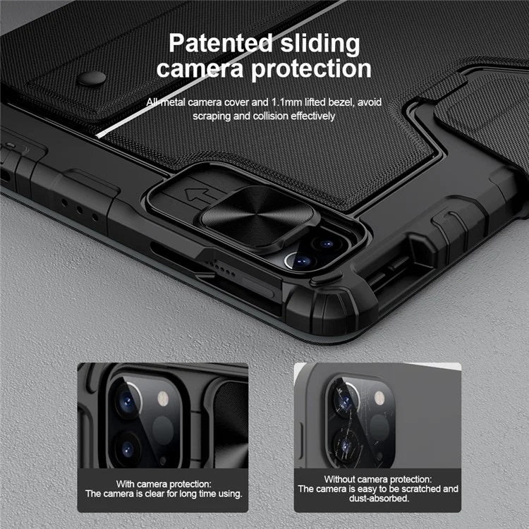 Калъф с Клавиатура за iPad Air 11" 2026-2020, Nillkin Bumper Keyboard Case, Черен (5)