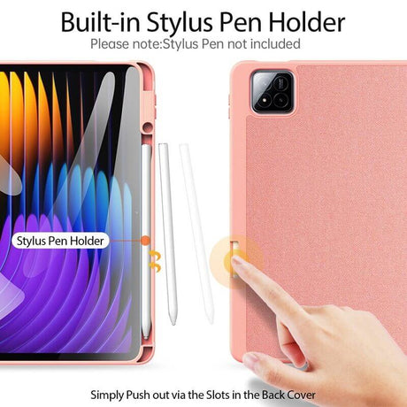 Калъф с Pen Поставка за Xiaomi Pad 8 Pro/ 8/ 7 Pro/ 7 11.2", Dux Ducis Domo Case, Розов (2)