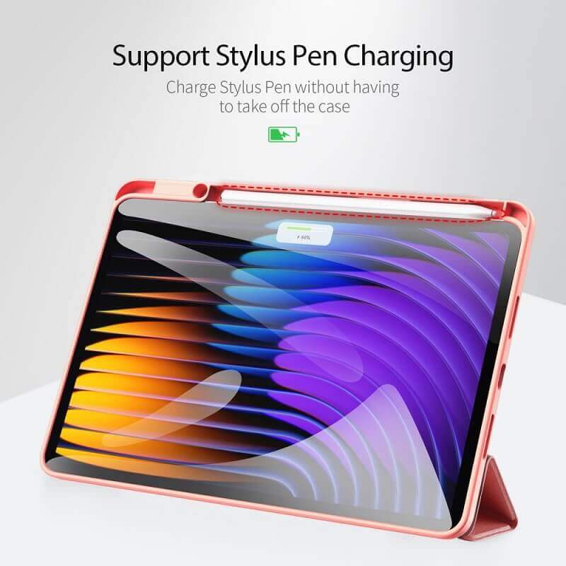 Калъф с Pen Поставка за Xiaomi Pad 8 Pro/ 8/ 7 Pro/ 7 11.2", Dux Ducis Domo Case, Розов (9)