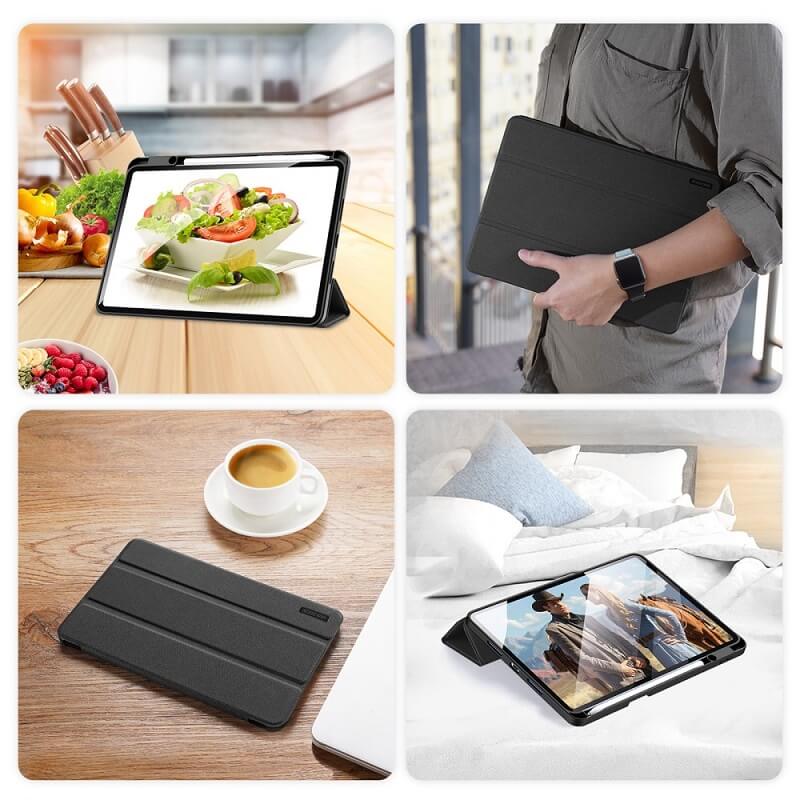 Калъф с Pen Поставка за Xiaomi Pad 8 Pro/ 8/ 7 Pro/ 7 11.2", Dux Ducis Domo Case, Черен (7)