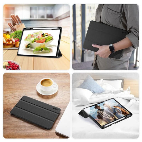 Калъф с Pen Поставка за Xiaomi Pad 8 Pro/ 8/ 7 Pro/ 7 11.2", Dux Ducis Domo Case, Черен (7)