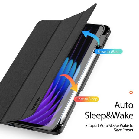 Калъф с Pen Поставка за Xiaomi Pad 8 Pro/ 8/ 7 Pro/ 7 11.2", Dux Ducis Domo Case, Черен (6)
