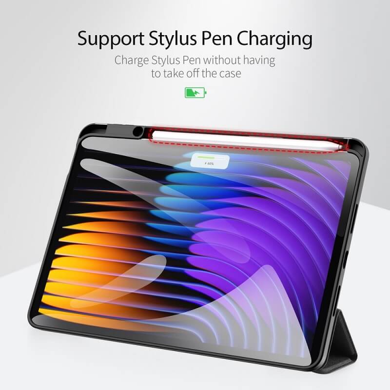 Калъф с Pen Поставка за Xiaomi Pad 8 Pro/ 8/ 7 Pro/ 7 11.2", Dux Ducis Domo Case, Черен (9)