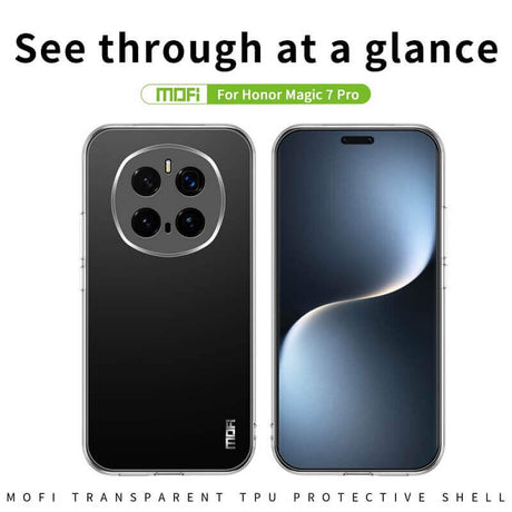 Силиконов Калъф за Honor Magic 7 Pro, Slim Transperant Case, Прозрачен (3)