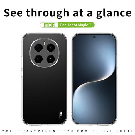 Силиконов Калъф за Honor Magic 7, Slim Transperant Case, Прозрачен (3)