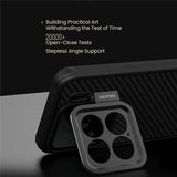 Magsafe Калъф за Xiaomi 15, Nillkin Aramid Fiber CarboProp Kickstand Case, Черен (7)