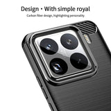 Противоударен Калъф за Xiaomi 15 Pro, Premium Carbon Case, Черен (4)