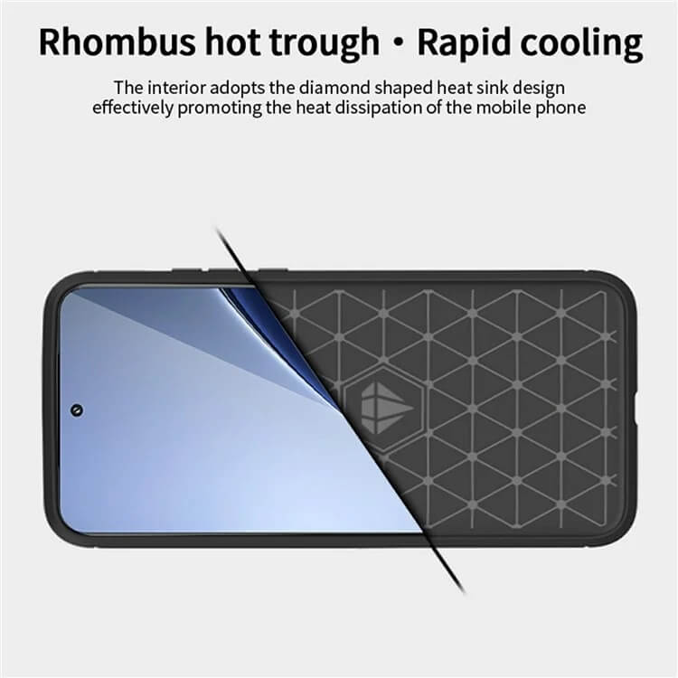 Противоударен Калъф за Xiaomi 15 Pro, Premium Carbon Case, Черен (6)