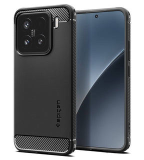 Противоударен Калъф за Xiaomi 15, Spigen Rugged Armor Case, Черен