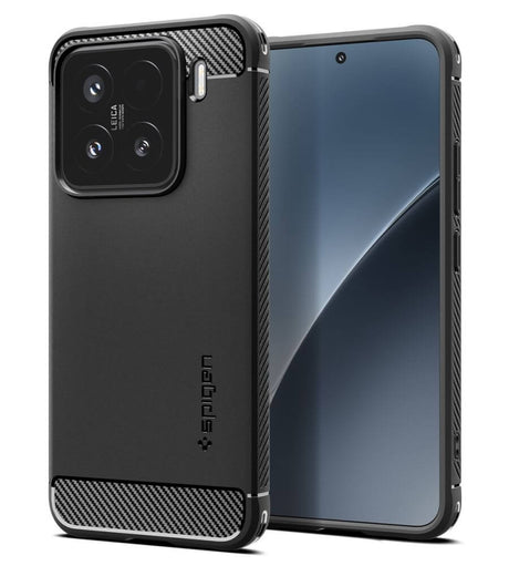Противоударен Калъф за Xiaomi 15, Spigen Rugged Armor Case, Черен