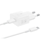Оригинално Зарядно Samsung 25W 220v Super Fast Charger LS с USB-C Кабел EP-T2510XWE, Бял (Bulk)