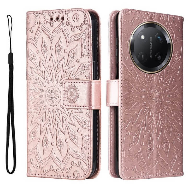 Кожен Калъф за Honor Magic 7 Lite, Forcell Mezzo Book Case, Златист (3)