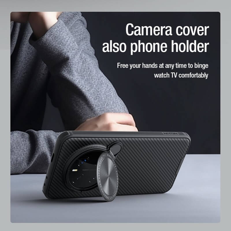 Magsafe Калъф за Honor Magic 7 Pro, Nillkin CamShield Prop Case, Черен (7)