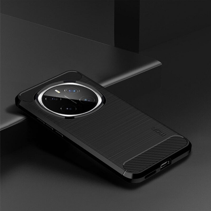 Противоударен Калъф за Honor Magic 7 Pro, Premium Carbon Case, Черен (2)