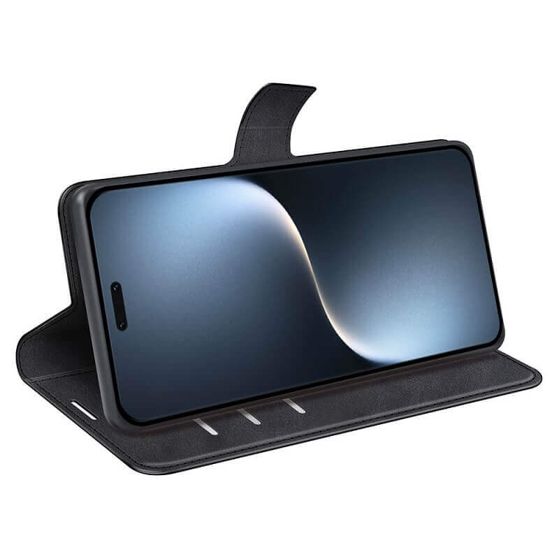 Кожен Калъф с Джобове за Honor Magic 7 Pro, Wallet Book Case, Черен (4)