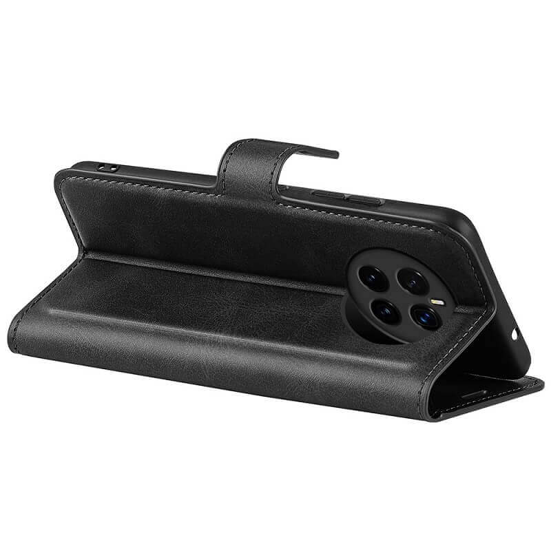 Кожен Калъф с Джобове за Honor Magic 7, Wallet Book Case, Черен (5)
