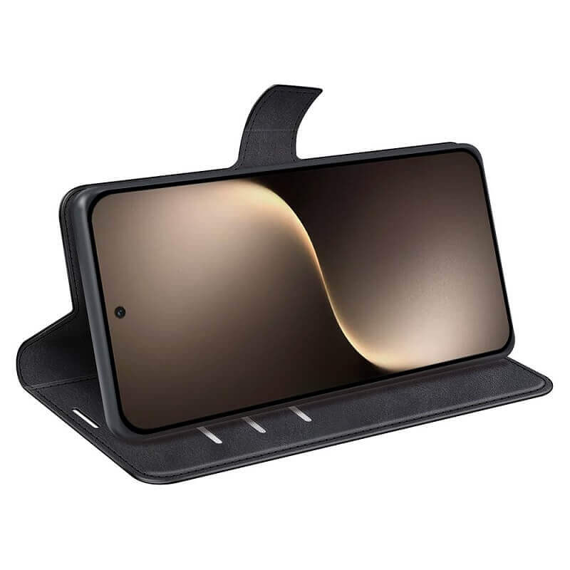 Кожен Калъф с Джобове за Honor Magic 7, Wallet Book Case, Черен (4)