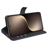 Кожен Калъф с Джобове за Honor Magic 7, Wallet Book Case, Черен (4)